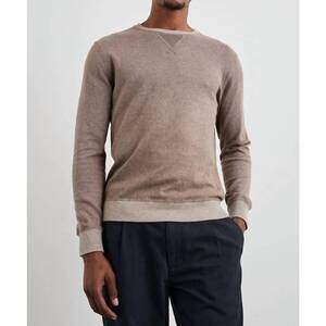 NEW RAILS burns crewneck sweater in mocha heather